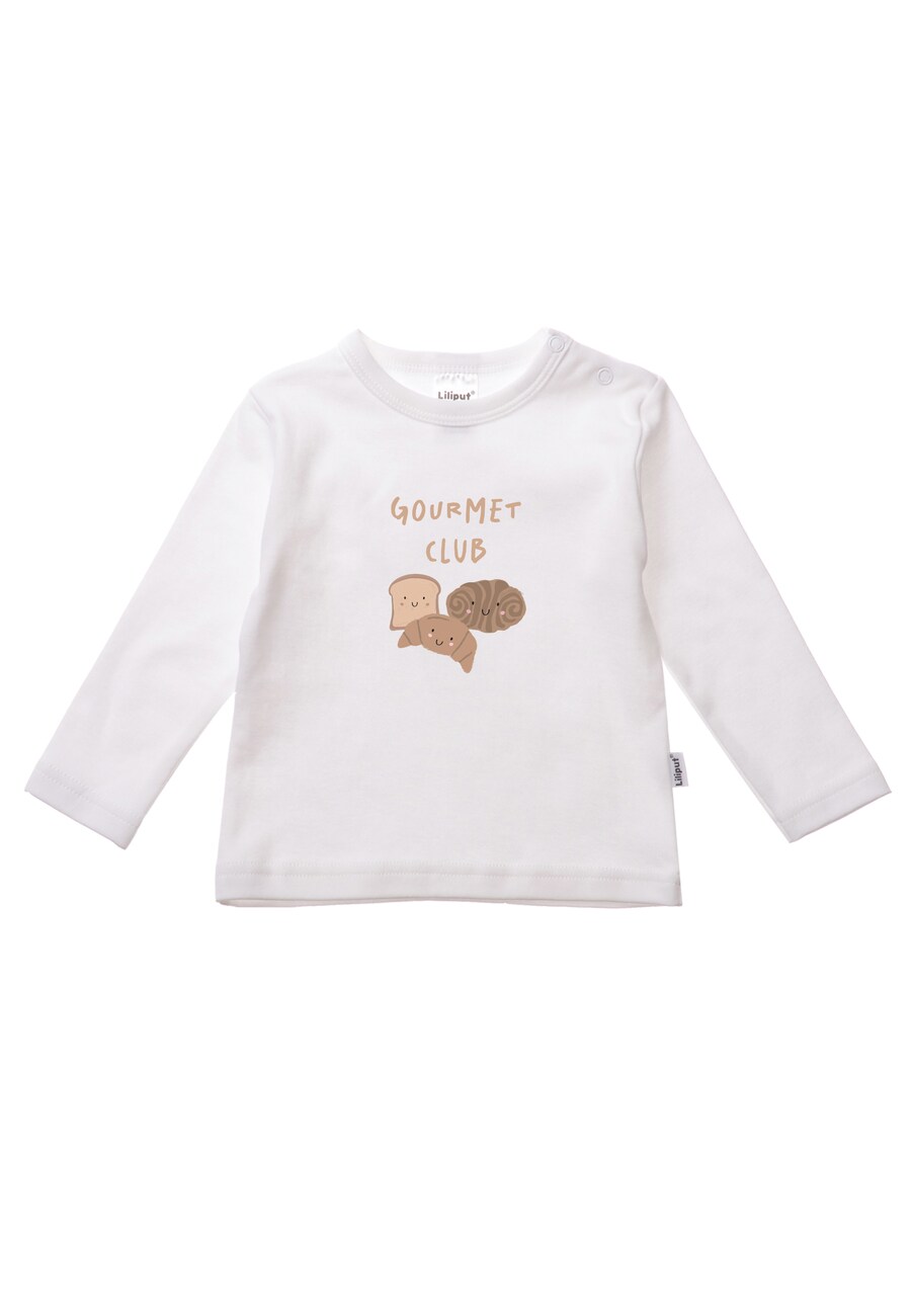 Лонгслив LILIPUT Shirt Gourment Club, цвет grey/white — фото 3