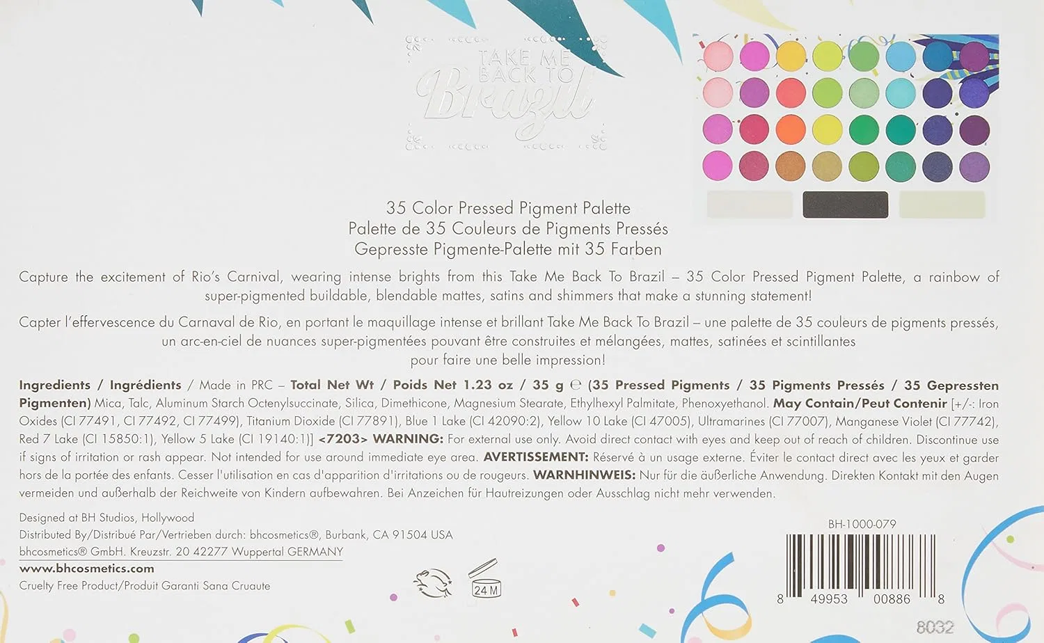 Палетка теней для век «Take Me Back To Brazil» от BH Cosmetics Bhcosmetics — фото 3