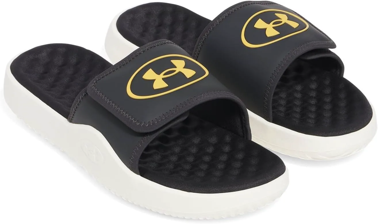 Мужские сандалии Under Armour Ignite Pro 8 Slide, черный/белый/оранжевый — фото 2