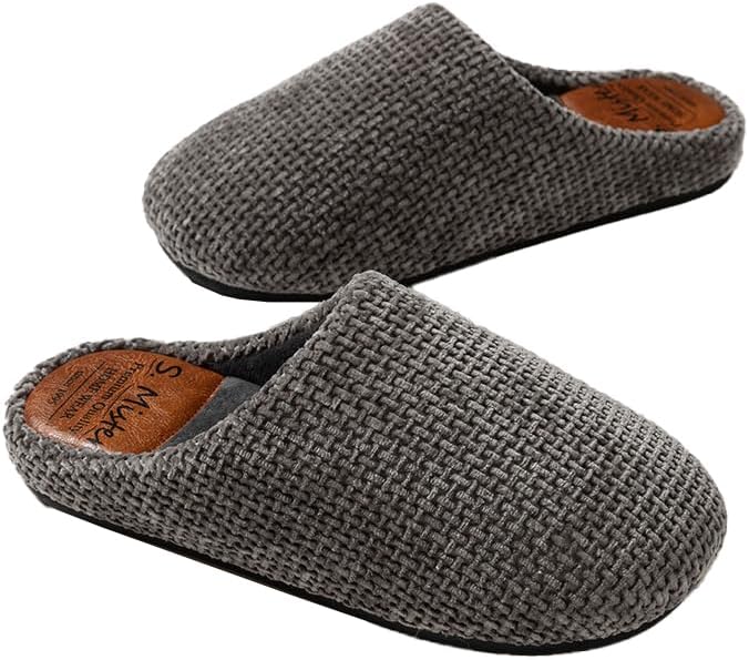 

Мужские и женские пушистые тапочки, теплые зимние тапочки, удобные тихие домашние шлепанцы, сандалии, тапки для дома и улицы Yafirgeer, серый