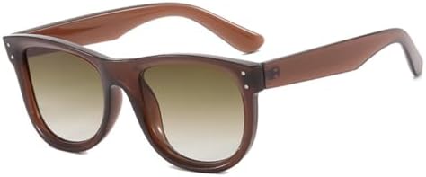 

Солнцезащитные очки Retro Rivets для мужчин, модель 2026, защита от УФ-излучения UV400, модные двухцветные, для женщин, градиент коричневого цвета, один размер MTZJH, One Color