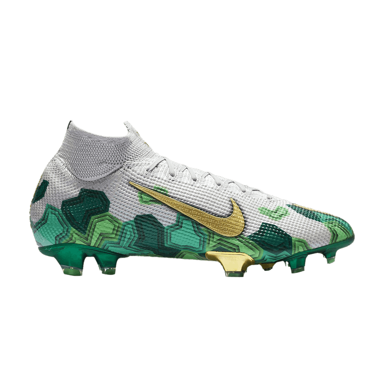 

Кроссовки Mercurial Superfly 7 Elite SE FG 'Grey Electro Green Gold', зеленый