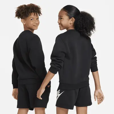 Толстовка Nike Sportswear Club Fleece, черный/белый — фото 2