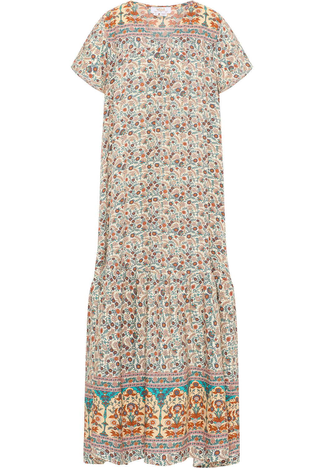 

Платье usha FESTIVAL Sommer Mit Blumenprint, цвет Wollweiss Mehrfarbig