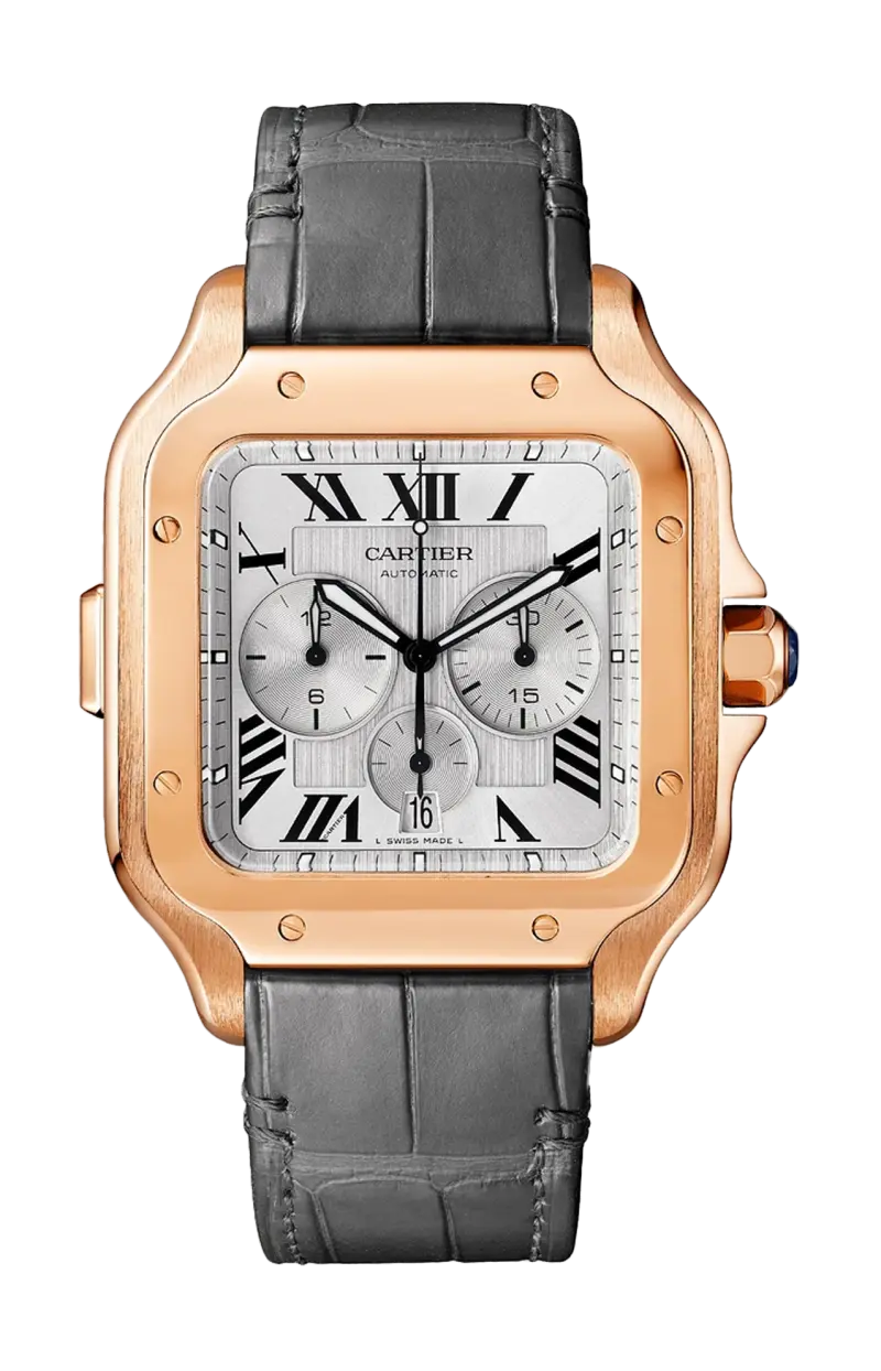 

Хронограф santos de cartier, модель экстра-большого размера, розовое золото, автоматический механизм - wgsa0017 CARTIER
