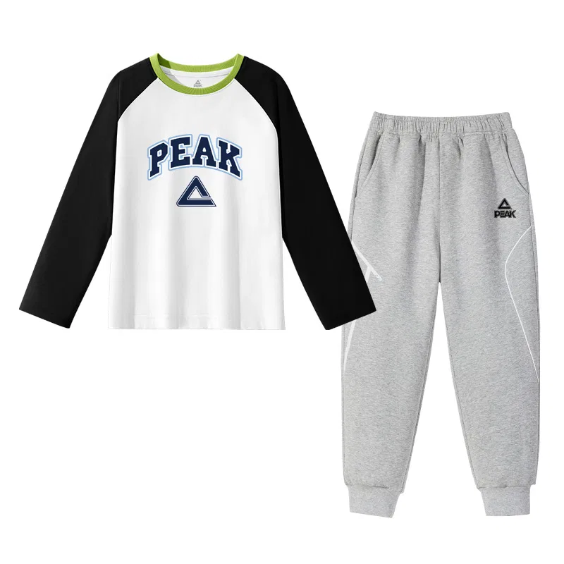 Костюм детский спортивный PEAK Black/PK Navy Blue Label-Light Heather Gray/PK Label Black Silicone K