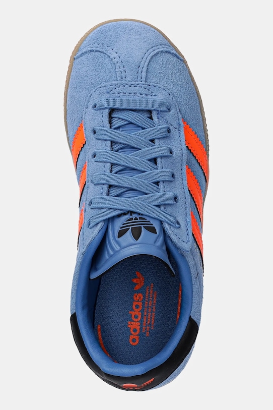 Детские замшевые кроссовки Gazelle Adidas Originals, синий — фото 4
