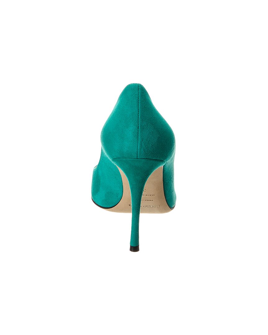 Туфли-лодочки Sergio Rossi Godiva 90 из замши, зеленый — фото 3