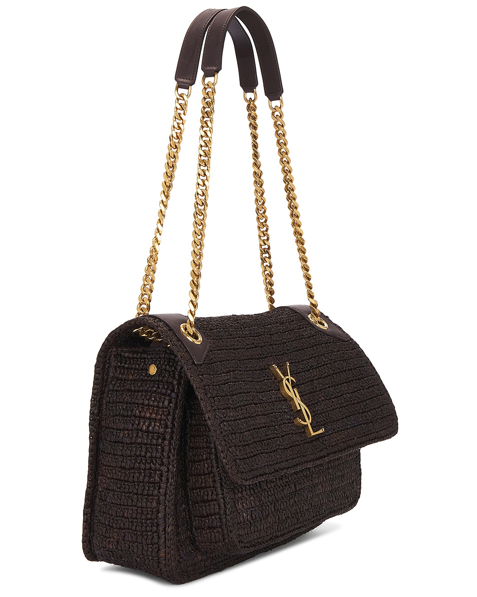 Средняя сумка Niki Chain Saint Laurent, Chocolate Truffle — фото 4