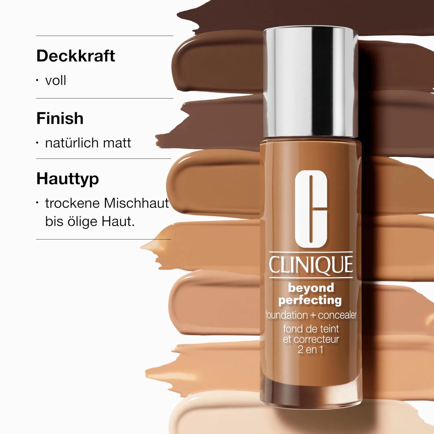 Тональный крем-консилер 2-в-1 «Beyond Perfecting» 30 мл от Clinique Clinique, Cn 40 Cream Chamois — фото 4