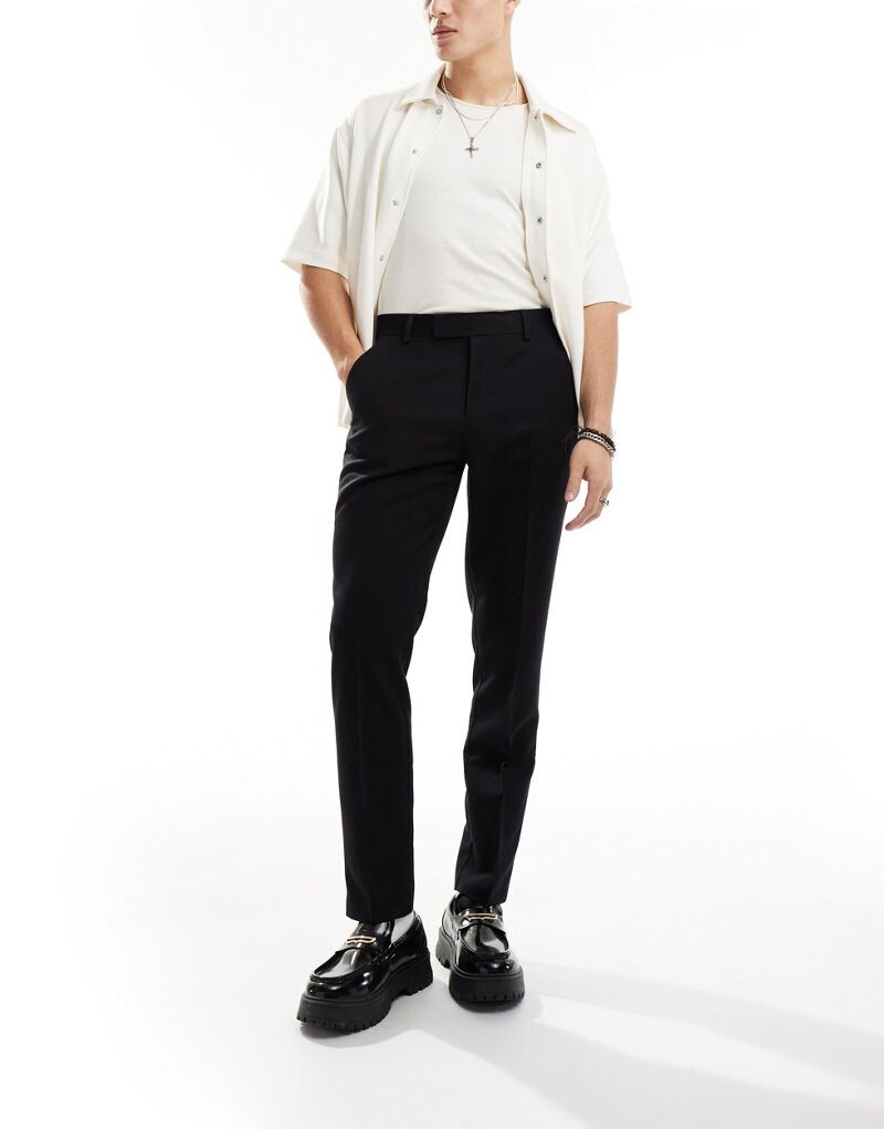 

Черные брюки узкого кроя ASOS DESIGN