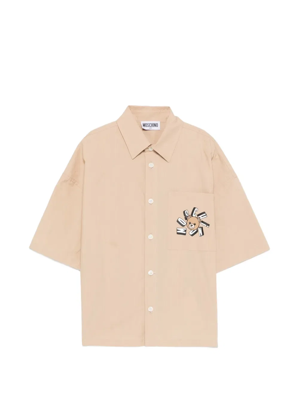 Карманная мультяшная рубашка Moschino Kids, нейтральный