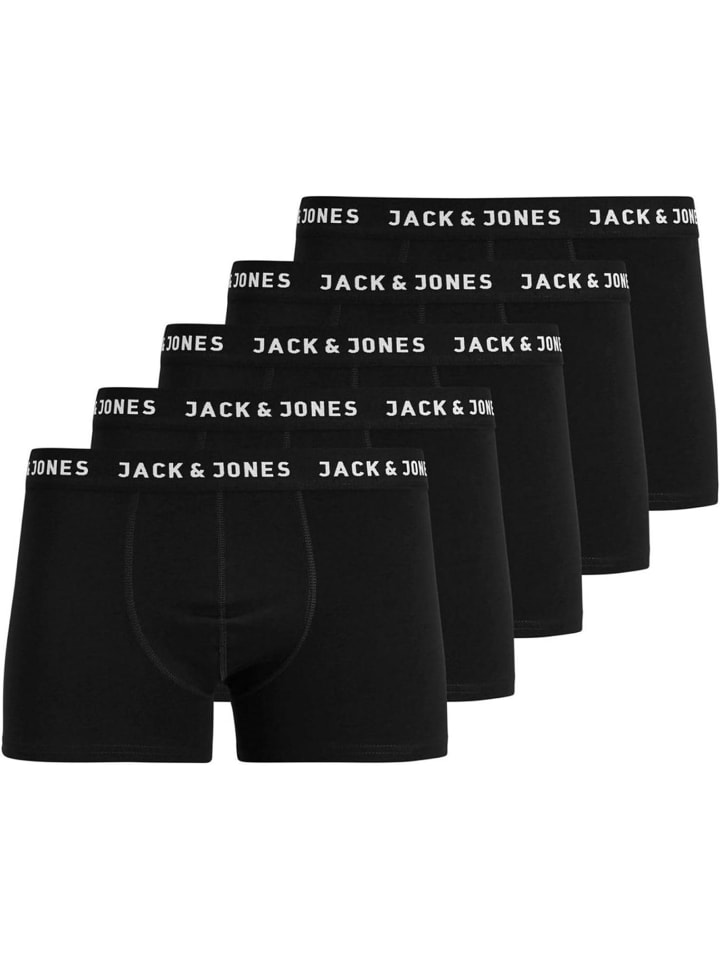 

Jack & Jones Детские боксерские трусы, комплект из 5 штук, размер 152, черные