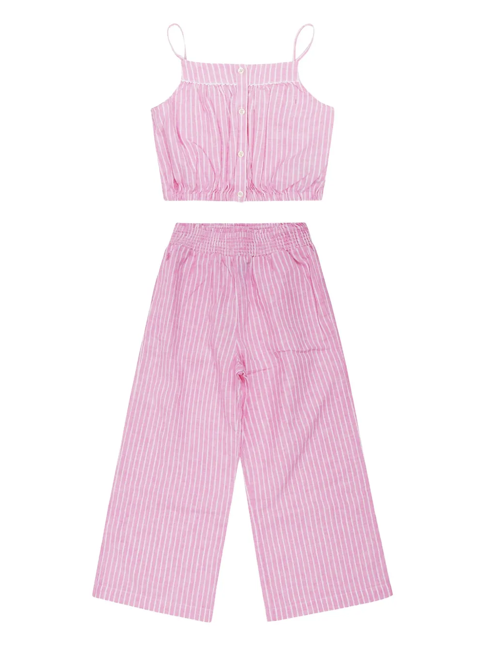 

Комплект из рубашки и полосатых брюк POLO RALPH LAUREN KIDS, розовый