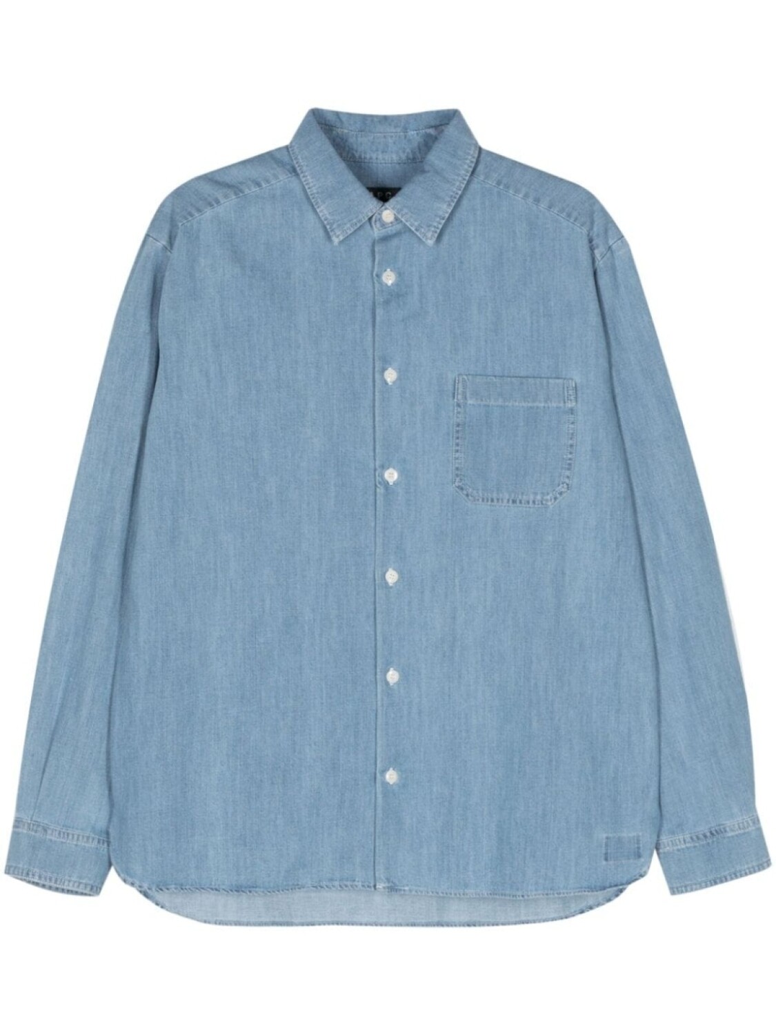 

A.P.C. рубашка из ткани шамбре, синий