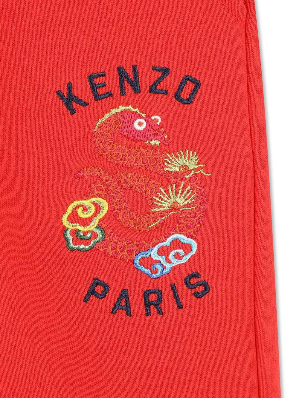 Спортивные шорты с вышивкой Kenzo Kids, красный — фото 3