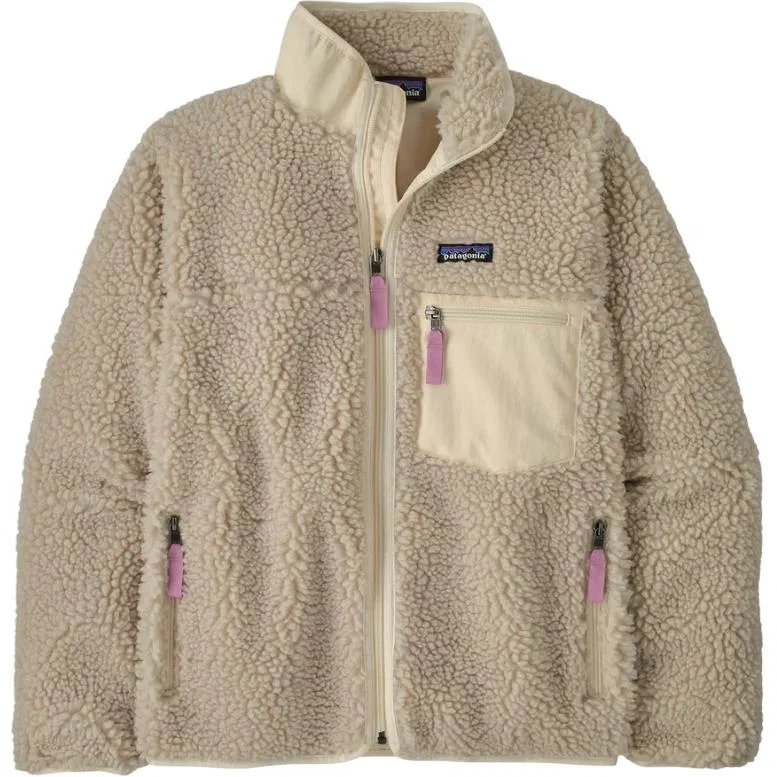 Флисовая куртка Patagonia High-Pile Natural с фиолетовым