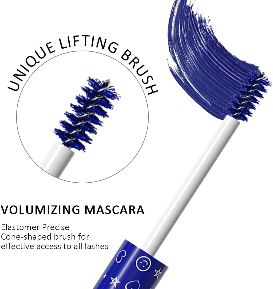 Набор цветных тушей для ресниц Bingbrush, 3 шт: синий, зеленый, фиолетовый — фото 3