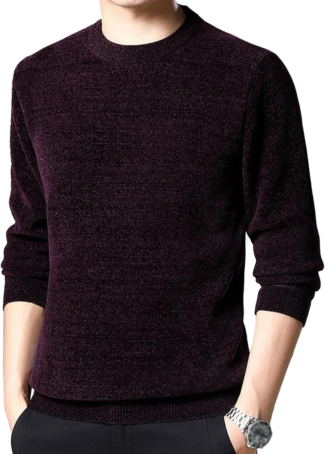 

Свитер Chenille вязаный мужской с длинным рукавом, теплый и свободный