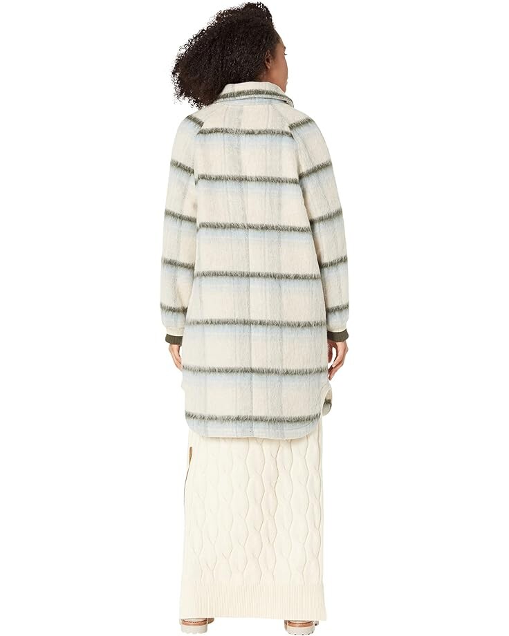

Пальто Avec Les Filles Shirt Jacket Bomber Coat, цвет Cream/Olive Plaid