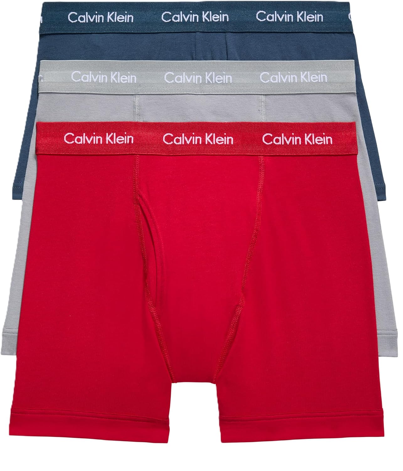 

Комплект из 3 мужских трусов-боксеров Calvin Klein из хлопка и эластичного материала, Convoy, Juneberry, Navy Stone