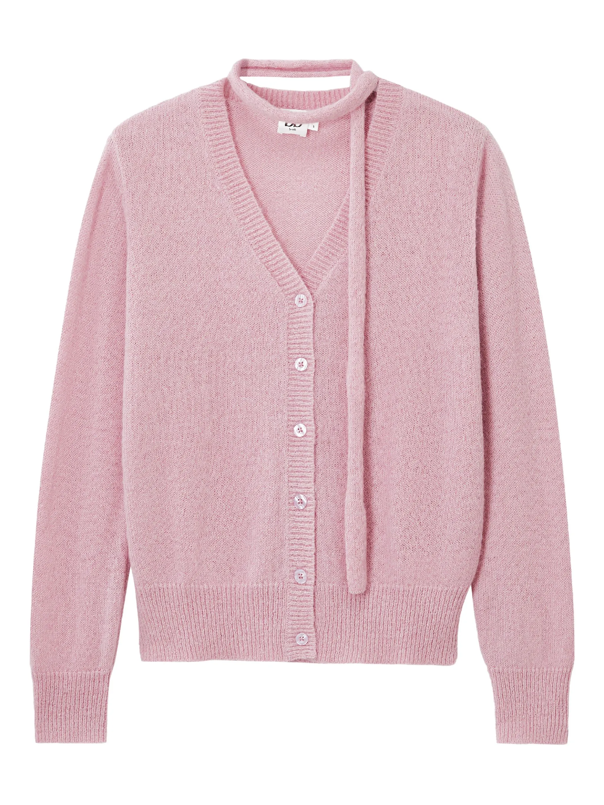 

Кардиган с V-образным вырезом и завязками B+Ab, розовый