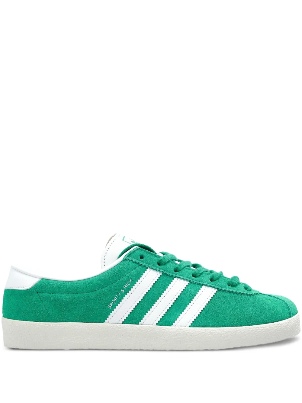 Кроссовки с полосками Adidas, зеленый