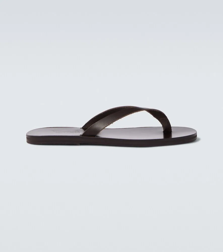 Кожаные сандалии-вьетнамки Solon Ancient Greek Sandals, коричневый
