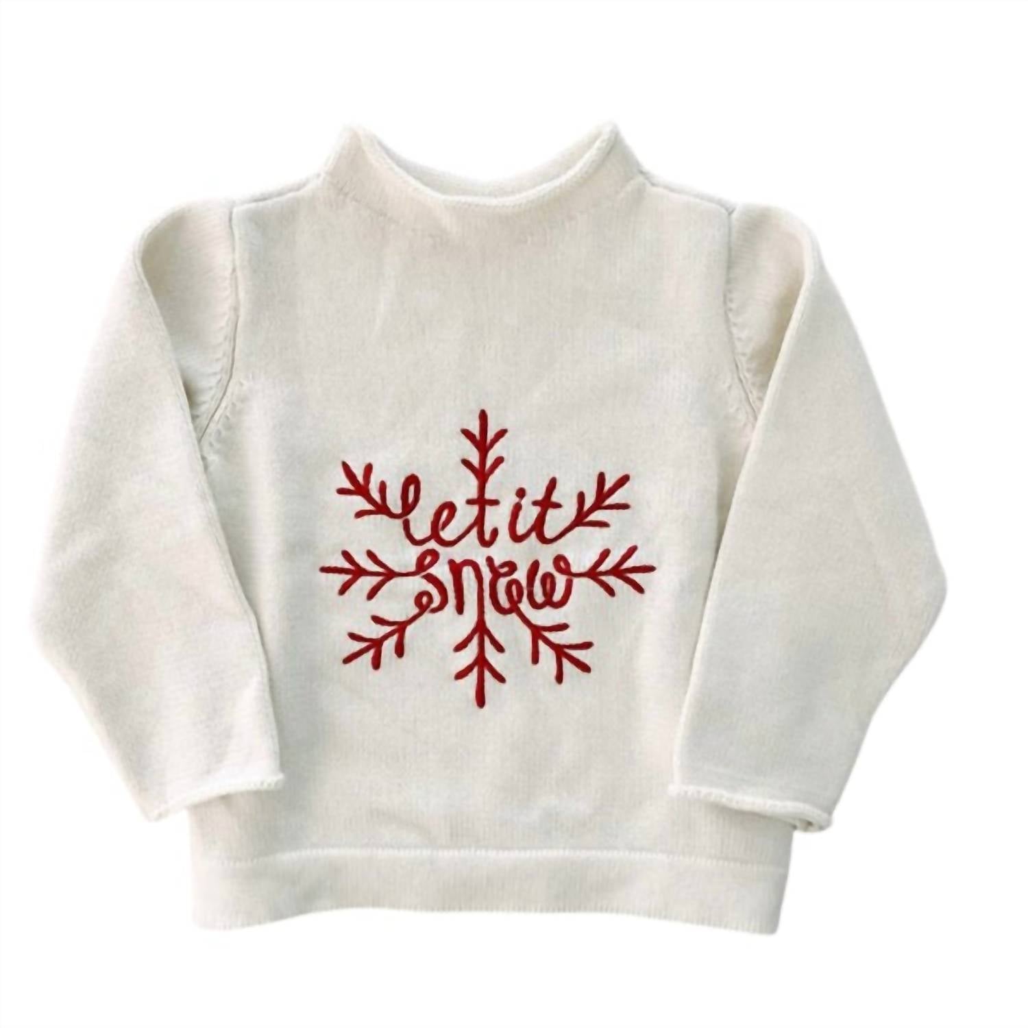 

Детский свитер Let It Snow в кремовом цвете Velvet Fawn