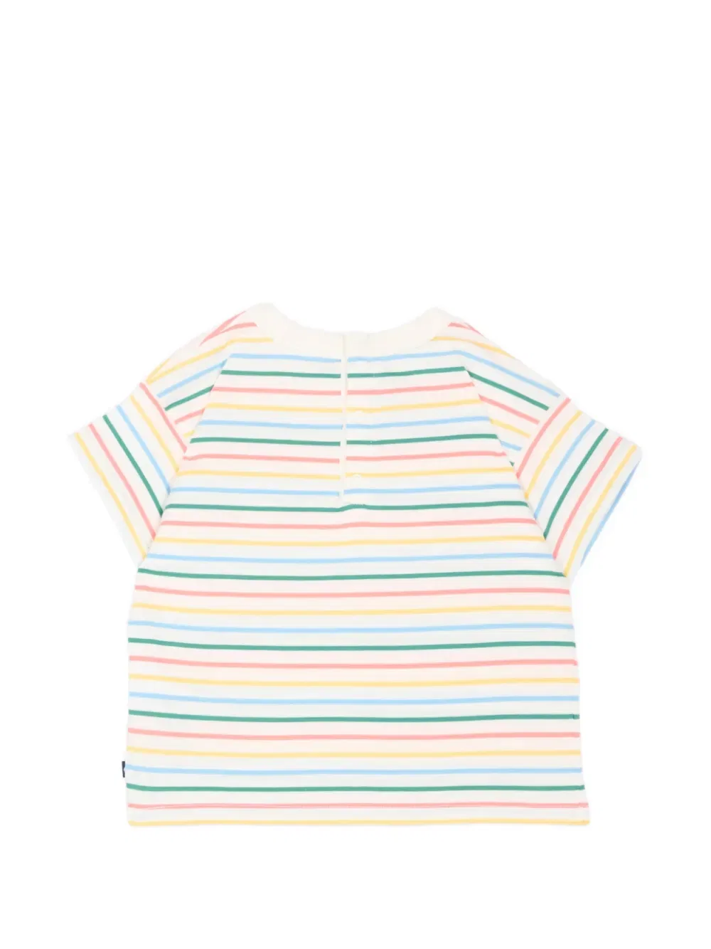 Футболка в полоску с нашивками Petit Bateau, белый — фото 2