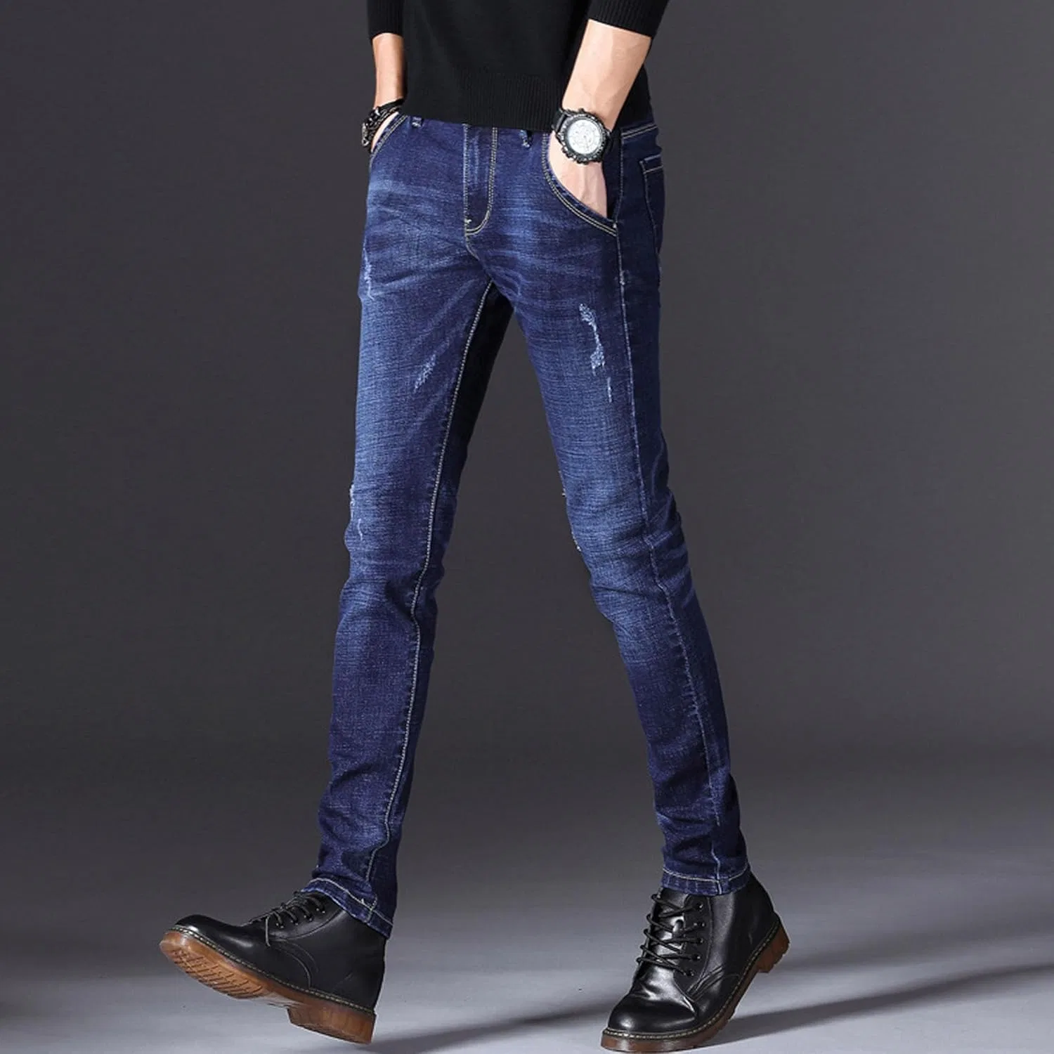 Джинсы Slim Fit, Medium Blue — фото 3