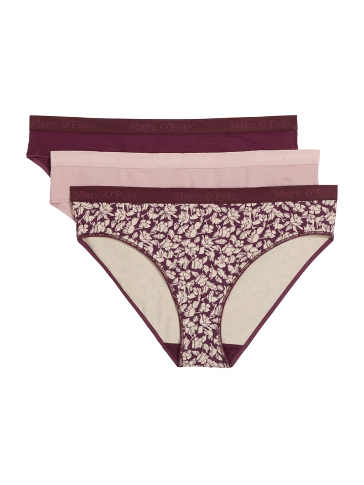 

Marc O'Polo Трусы Essential в вишневом/темно-лиловом/вишневом принте