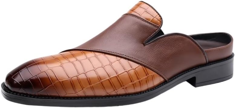 

Мужские кожаные туфли Zestrelax Oxford Derby с заостренным носком, формальные деловые открытые тапочки, удобные, дышащие, стильные, офисные сандалии, коричневый