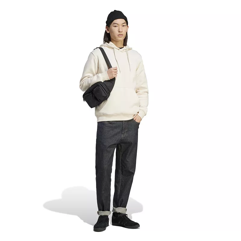 Мужская худи с трилистником Adidas Originals Adicolor Essentials, цвет Wonder White — фото 2