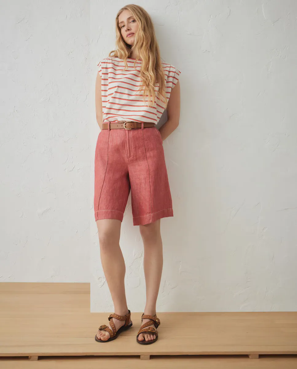 

Женская полосатая футболка с коротким рукавом Lloyd's, красный