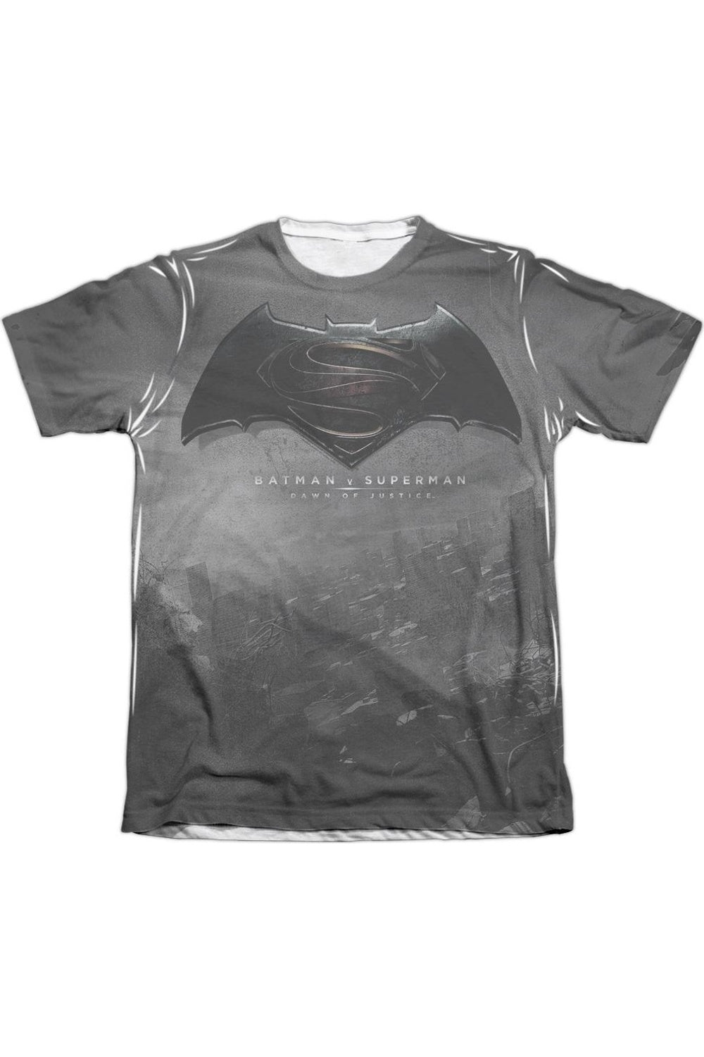 

Футболка с коротким рукавом Batman V Superman Logo City для взрослых из полиэстера/хлопка Gildan, белый