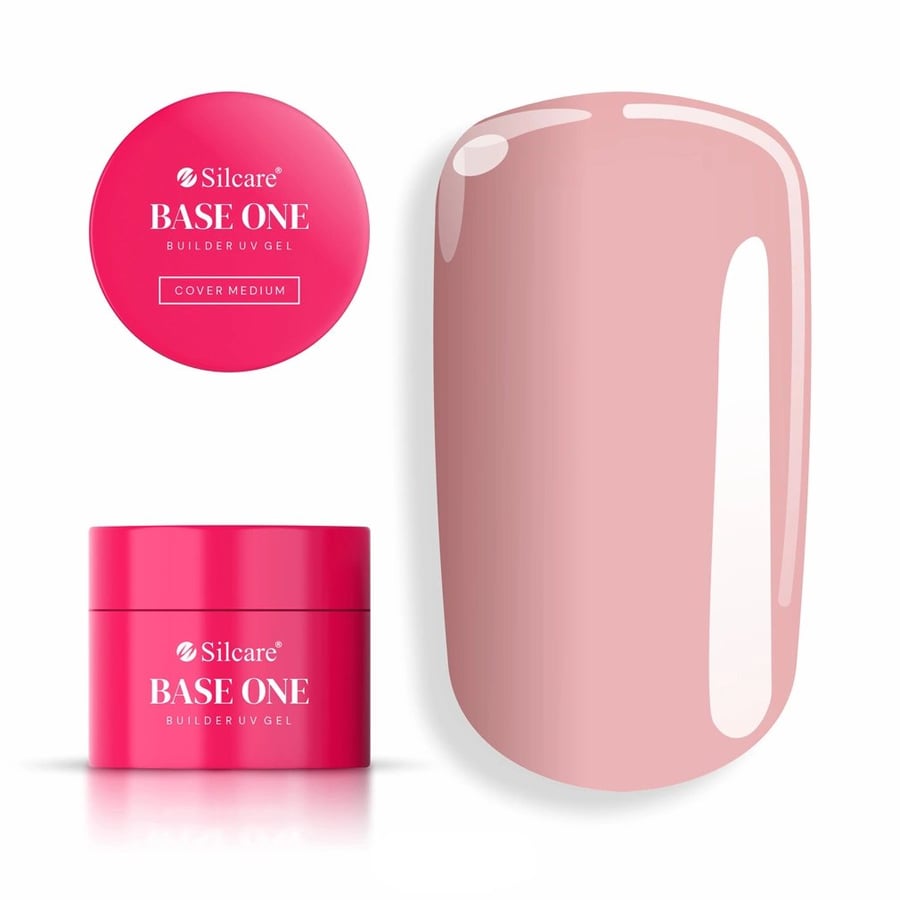 

Gel Base One Cover Medium 100 г Самовыравнивающийся гель для наращивания ногтей Silcare