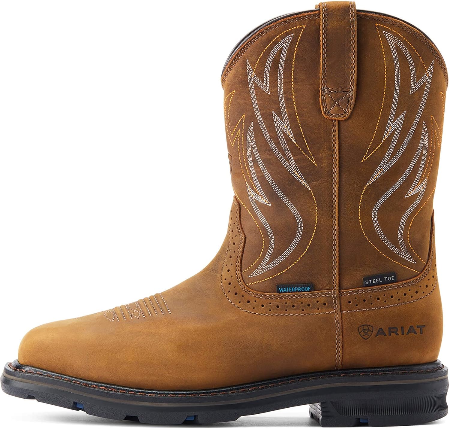 Мужские сапоги ARIAT Sierra Shock Shield с водонепроницаемым стальным носком, вестерн-сапоги, коричневый — фото 2
