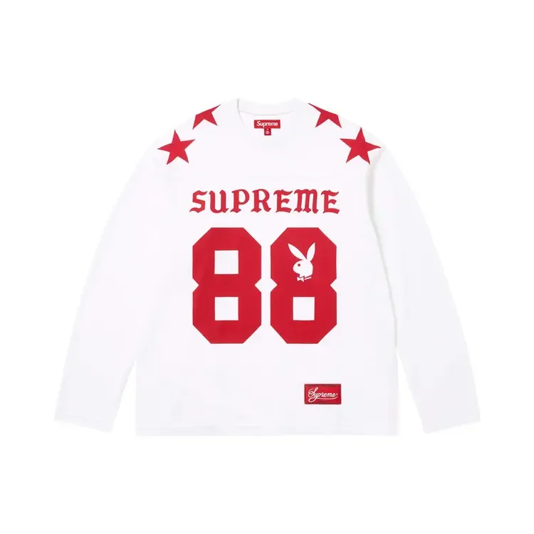 Футболка с длинными рукавами Supreme x Playboy, белая
