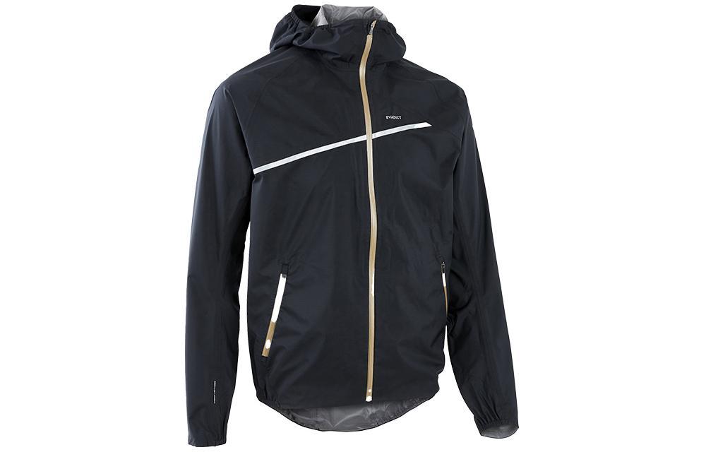 

DECATHLON Мужская ветровка для трейлраннинга водонепроницаемая и ветрозащитная, Dark Shadow Black