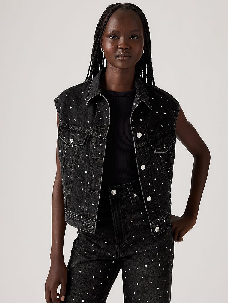 

Укороченный жилет дальнобойщика Levi'S 90-х годов Levi'S, dazzle me smoke