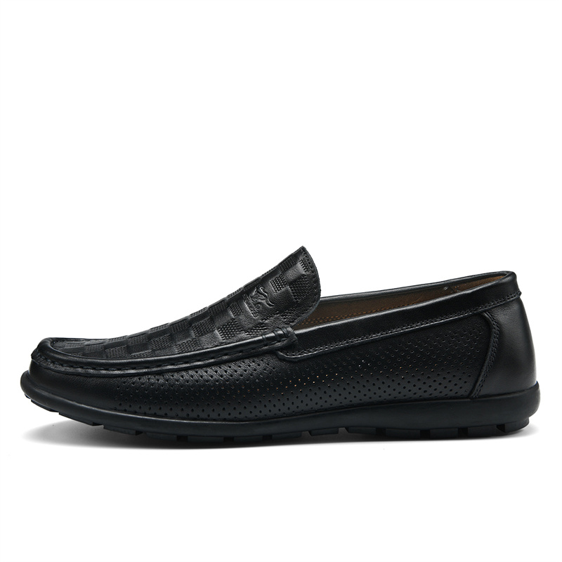 

SEPTWOLVES Мокасины мужские черно-белые, цвет Black (Standard Leather Shoe Size)