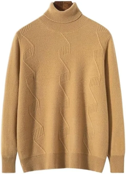 

Кашемировый свитер с высоким воротником, свободный SIDUFHAOPKLL