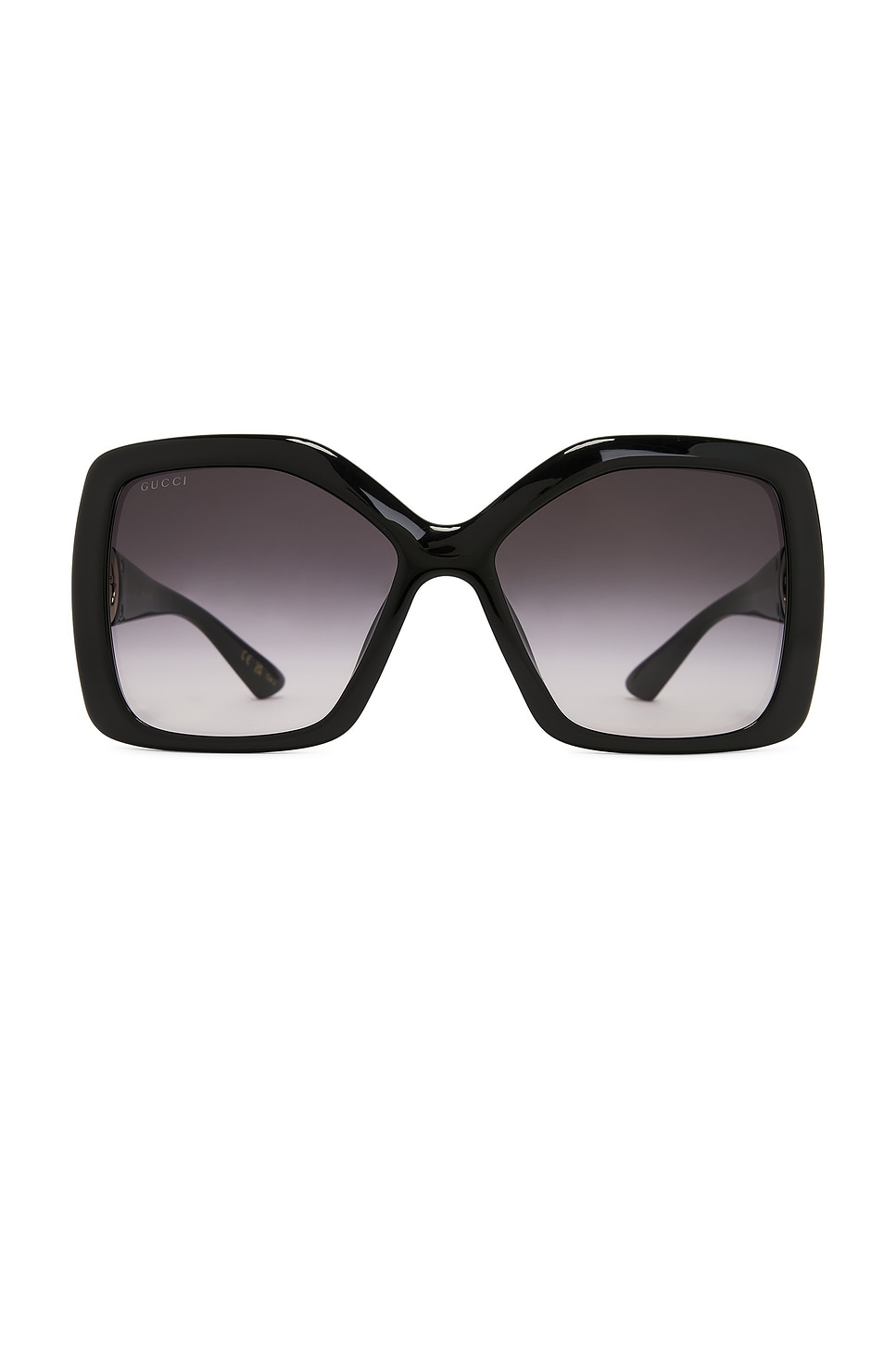 

Квадратные солнцезащитные очки Gucci, shiny solid black