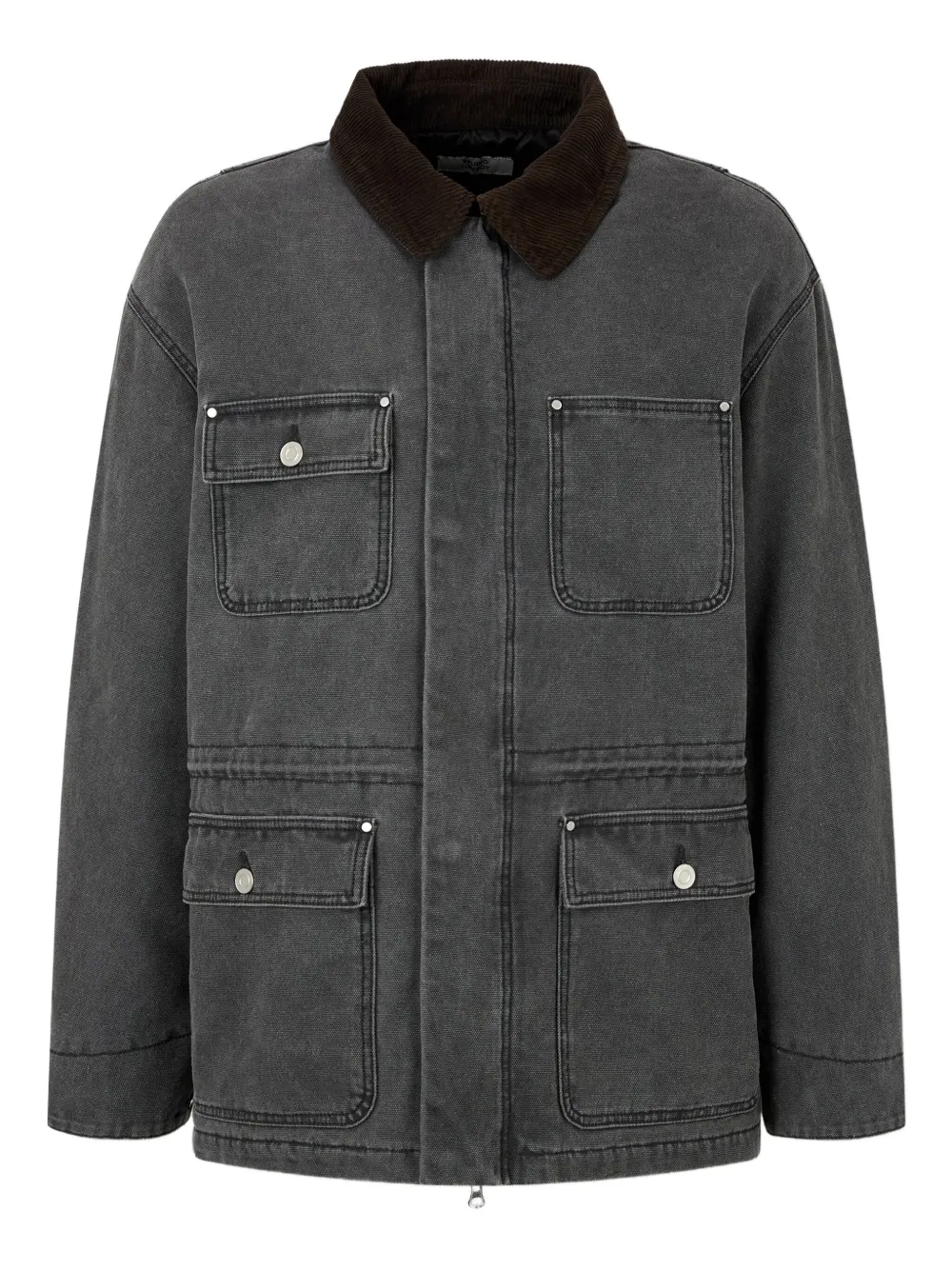 

Куртка с карманами и вельветовым воротником STUDIO TOMBOY, черный