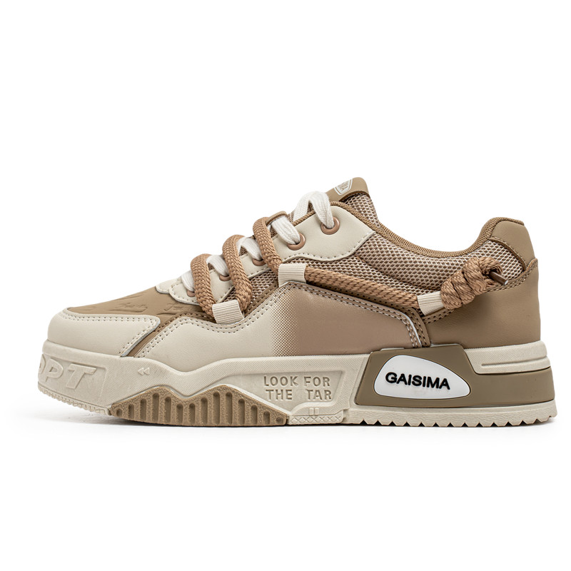 

JANECO Мужские низкие скейтерские кеды цвета хаки, цвет Khaki