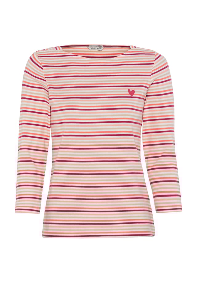 

Рубашка с вырезом лодочкой Tom Tailor, мультиколор