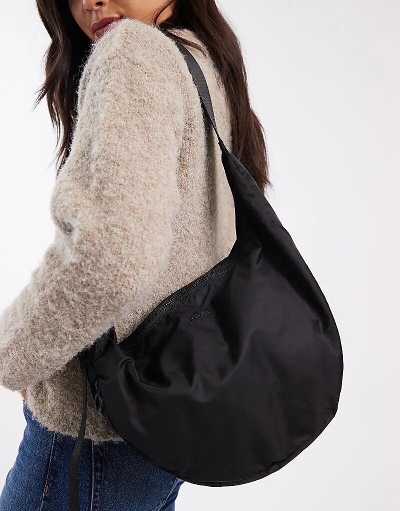 

Сумка через плечо Levi's Brooklyn среднего размера из нейлона черного цвета