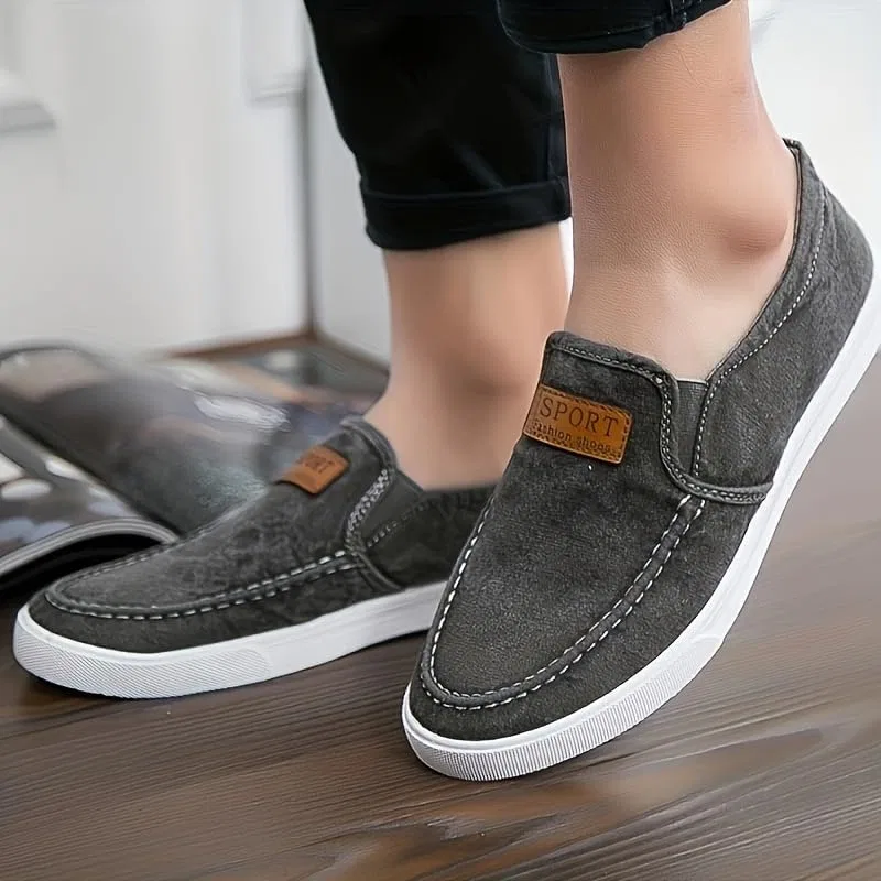 Лоферы для мужчин с прочной резиновой подошвой, Light Grey Hhhchpm — фото 3