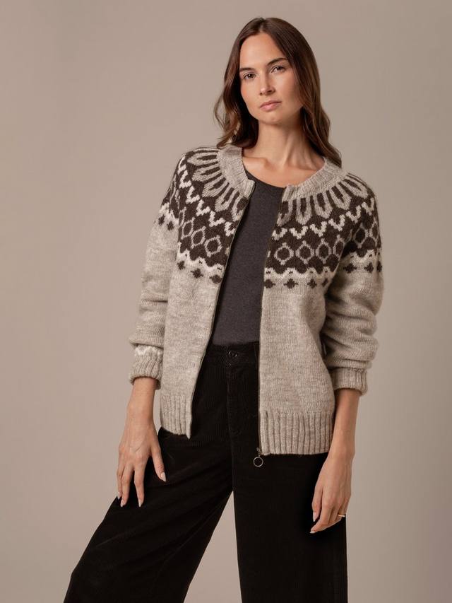 

Кардиган из чистой шерсти в стиле фэр-айл Celtic & Co., Oatmeal